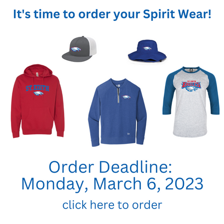 Spirit Wear Orders Due by March 6 2023